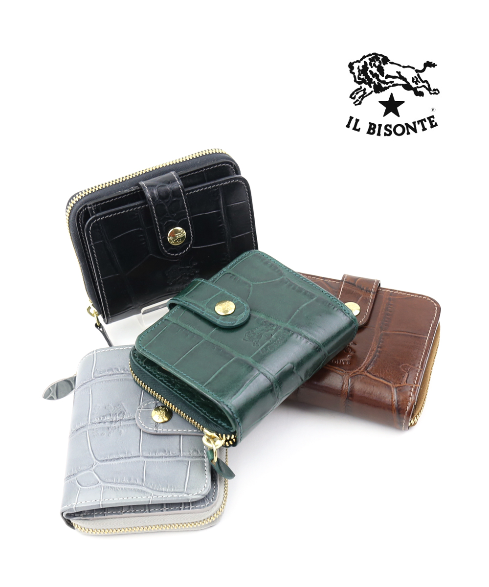 楽天市場】イルビゾンテ 財布 二つ折り 正規品 IL BISONTE クロコ