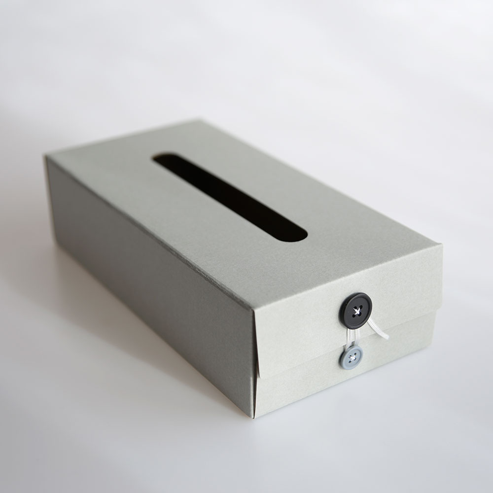 楽天市場】concrete craft / BUTTON TISSUE BOX グレー | ボタン