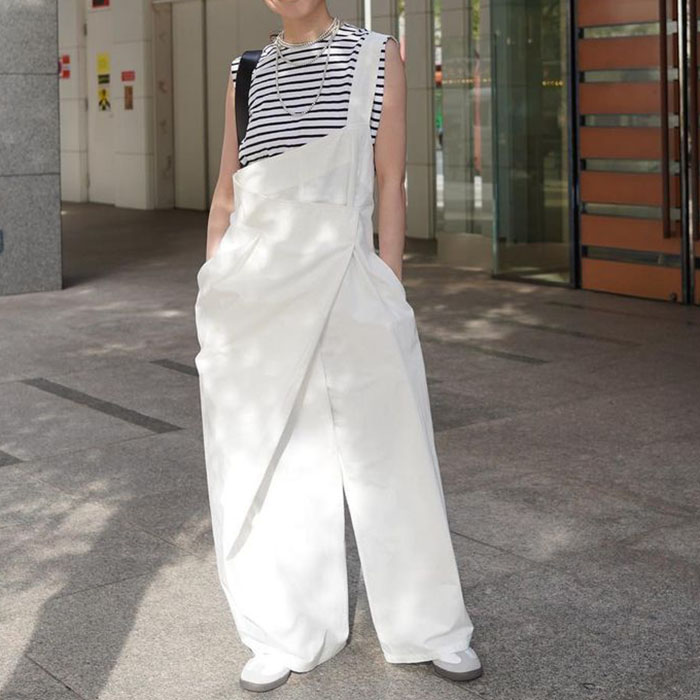 楽天市場】ワンショルダー サロペット レディース ボトムス パンツ