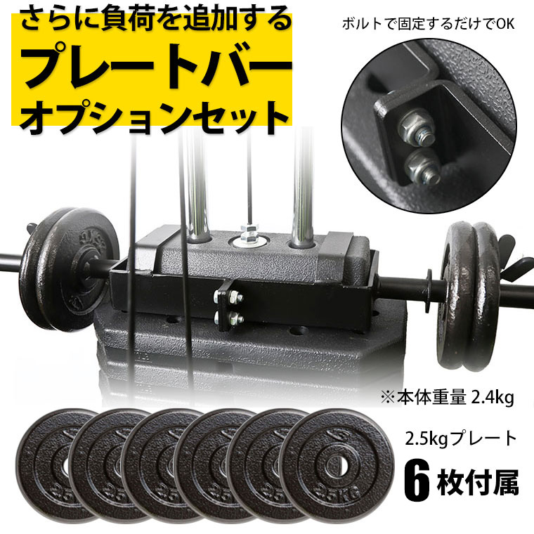 楽天市場】ホームジムDX プレートバーオプション(プレートセット)付き
