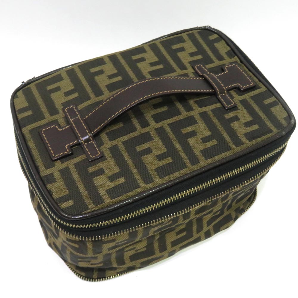 楽天市場】中古 フェンディ ズッカ柄 バニティバッグ ポーチ ABランク