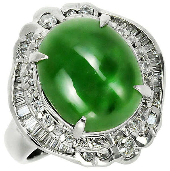 楽天市場】【10%OFF】 プラチナ 指輪 天然 ヒスイ リング 12号 6.28ct