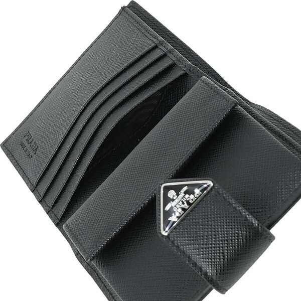 楽天市場】【新品】 プラダ 二つ折り財布 サフィアーノ タブ レザー