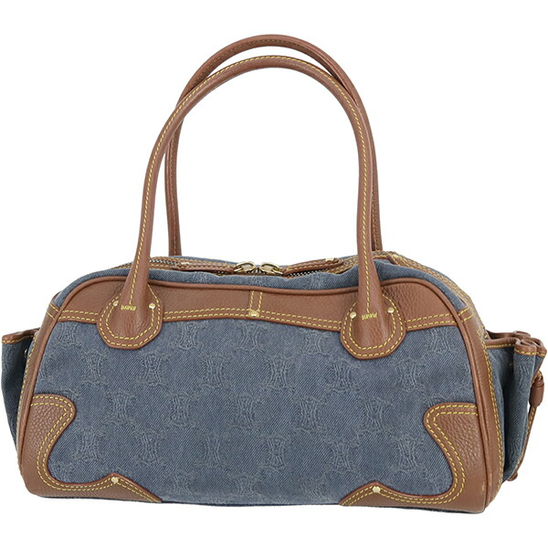 楽天市場】【中古】 セリーヌ ハンドバッグ マカダム デニム カーフ