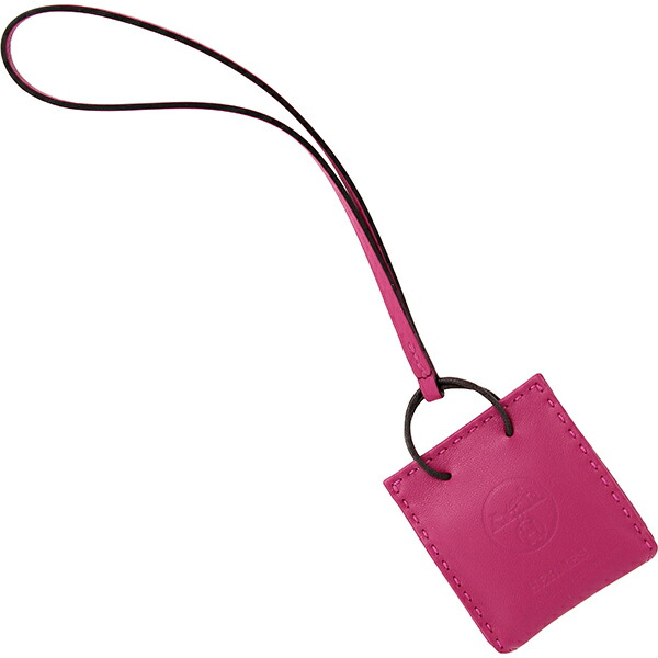 楽天市場】エルメス バッグチャーム サックオランジュ ラムスキン