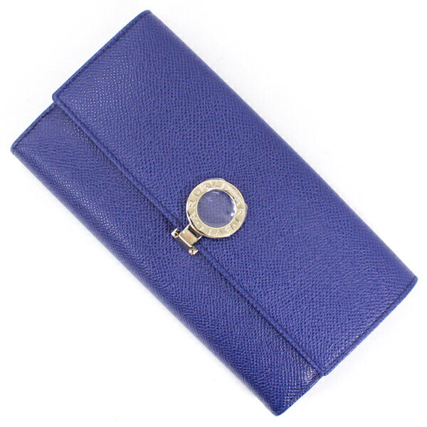 楽天市場】ブルガリ 長財布 二つ折り ブルー 青 ブルガリブルガリ ロゴ