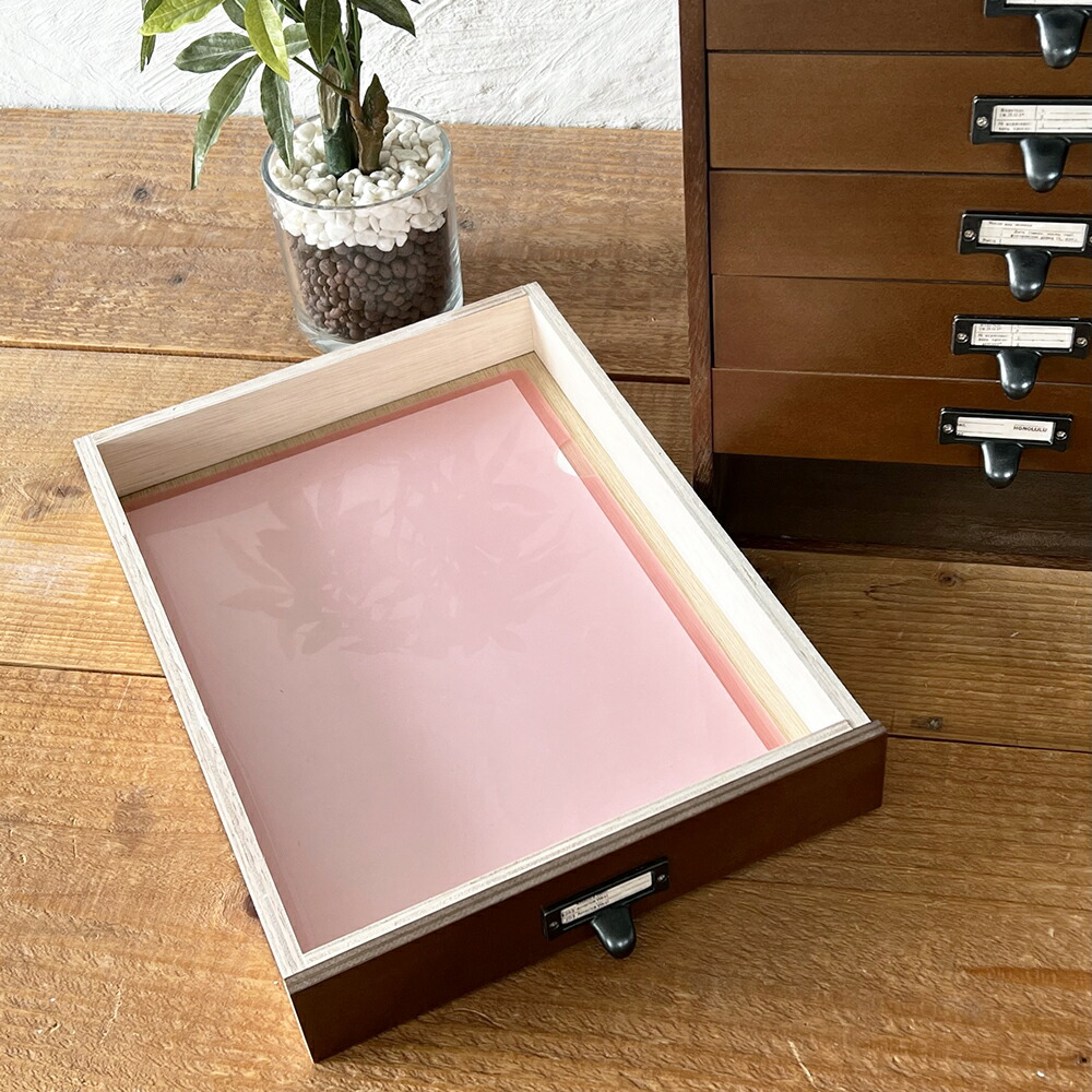 楽天市場】木製 書類ケース A4サイズ アンティーク 7段 引き出し収納