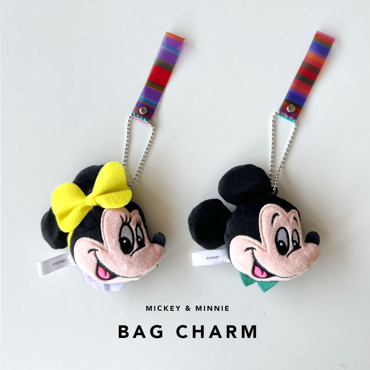 楽天市場】ミッキーチャーム ミニーチャーム キーホルダー ボール