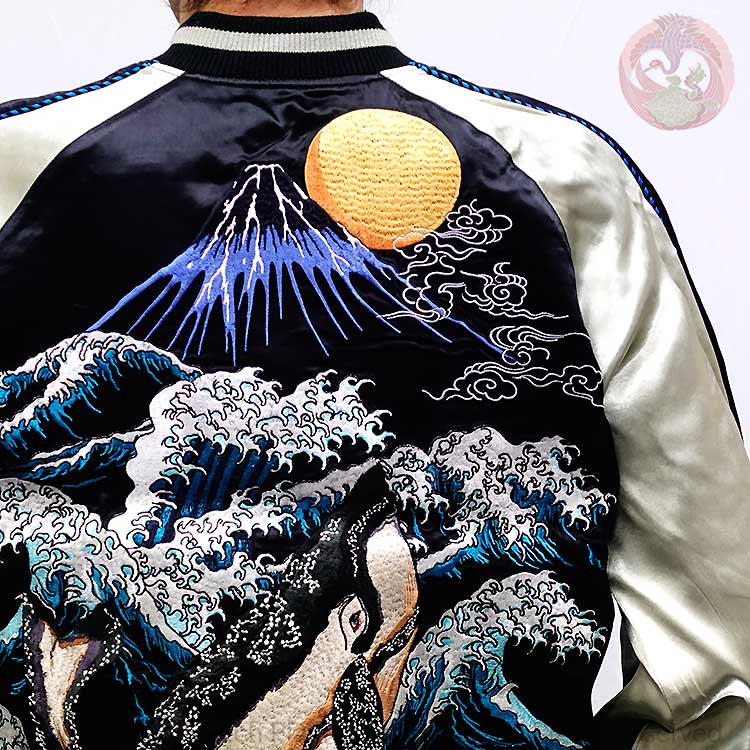 楽天市場】スカジャン 花旅楽団 はなたびがくだん スクリプト 波と鯨