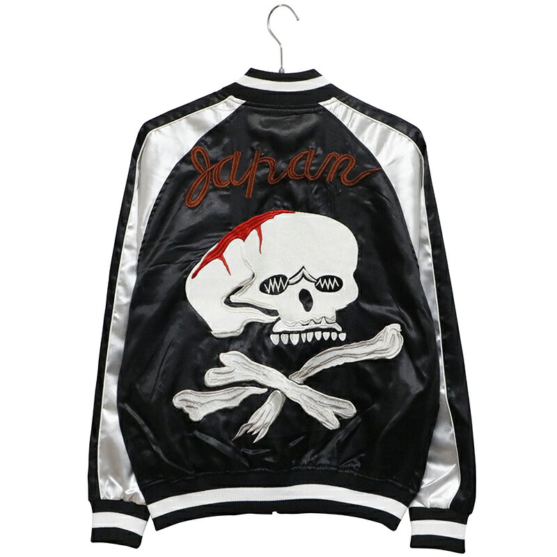 楽天市場】朧 おぼろ ヴィンテージスカル 柄 刺繍 和柄 スカジャン