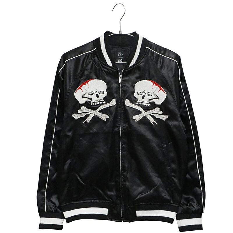 楽天市場】朧 おぼろ ヴィンテージスカル 柄 刺繍 和柄 スカジャン