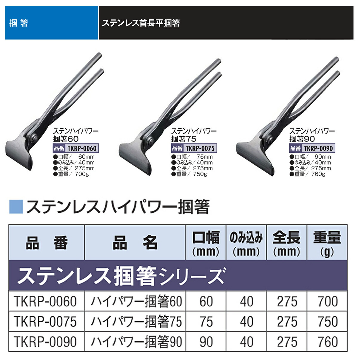 楽天市場】盛光 ステンレス製MRハイパワー掴箸 強力型タイプ オール
