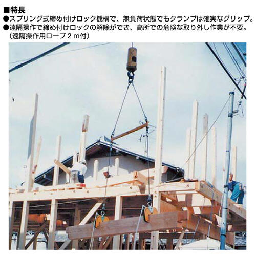 楽天市場】スーパーツール 木質梁専用吊クランプ 2点吊用天秤セット