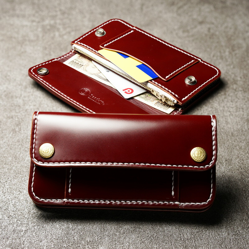 楽天市場】トラッカーズウォレット コードバン バーガンディ【長財布