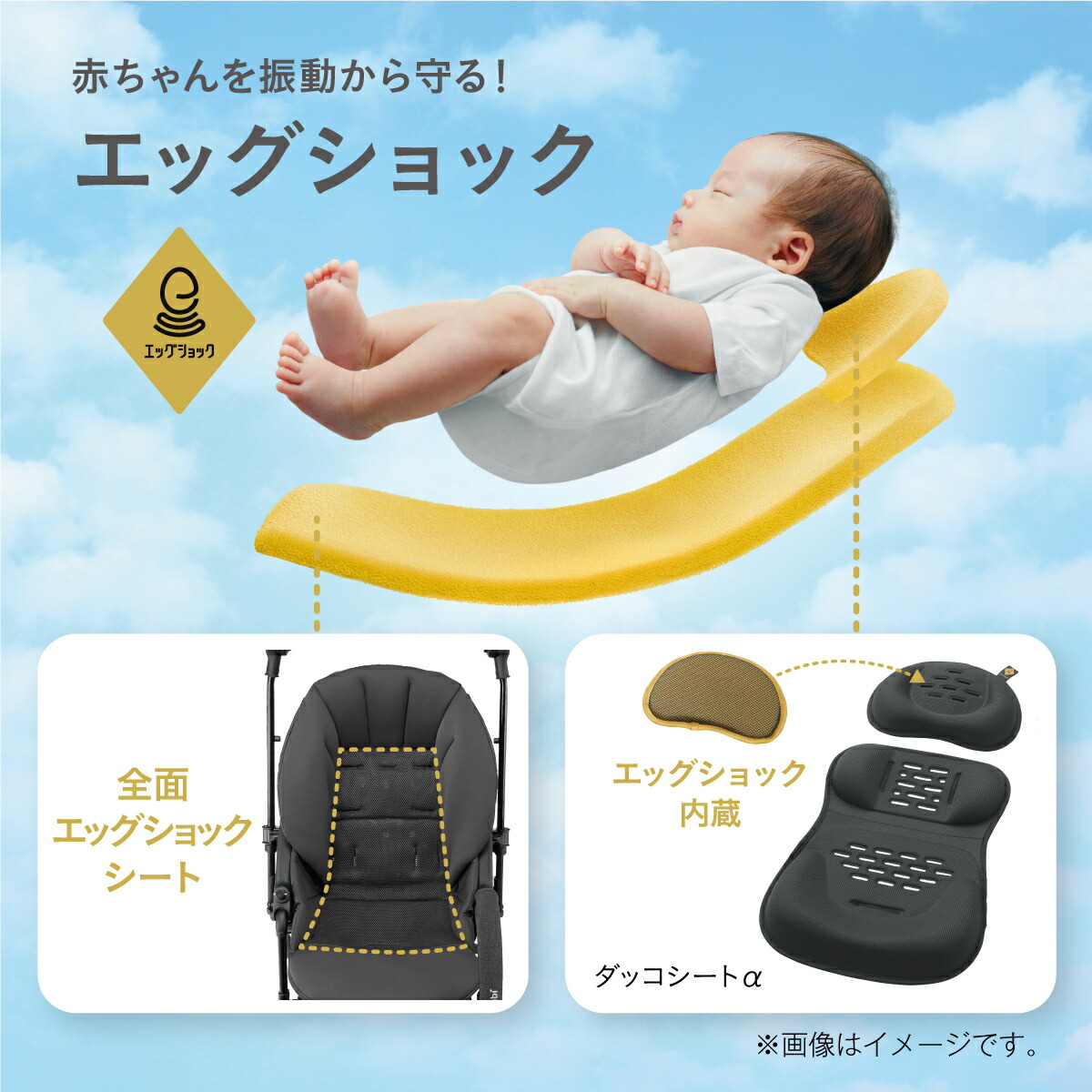 コンビ ベビーカー スゴカルα compact エッグクッション スゴカルα