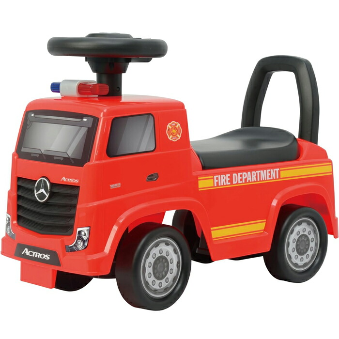 楽天市場】乗用メルセデスベンツ ACTROS レッド 消防車 乗用玩具
