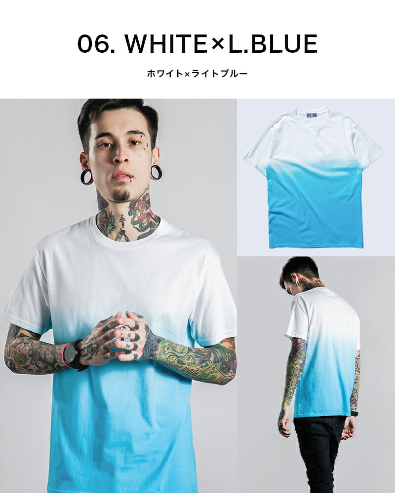 楽天市場】グラデーション Tシャツ 半袖 クルーネック メンズ