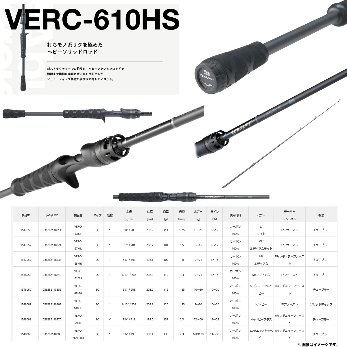 楽天市場】○アブガルシア Abu ベルサート VERC-610HS (ベイトモデル