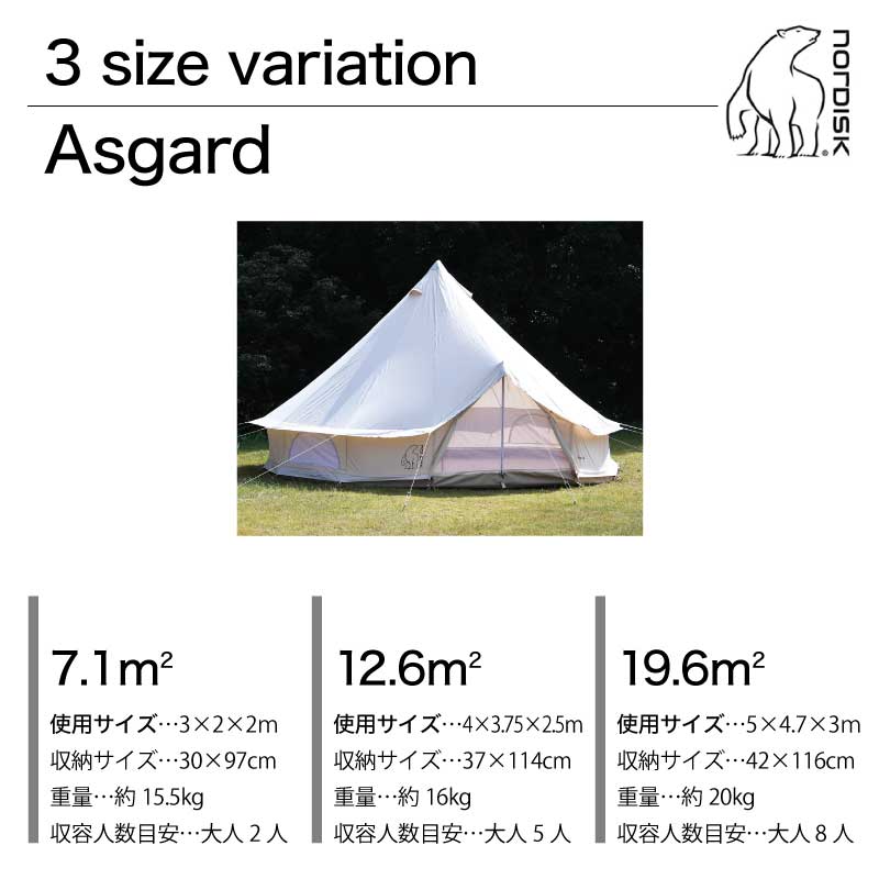 楽天市場】Nordisk Asgard 19.6 ノルディスク アスガルド 3〜8人用