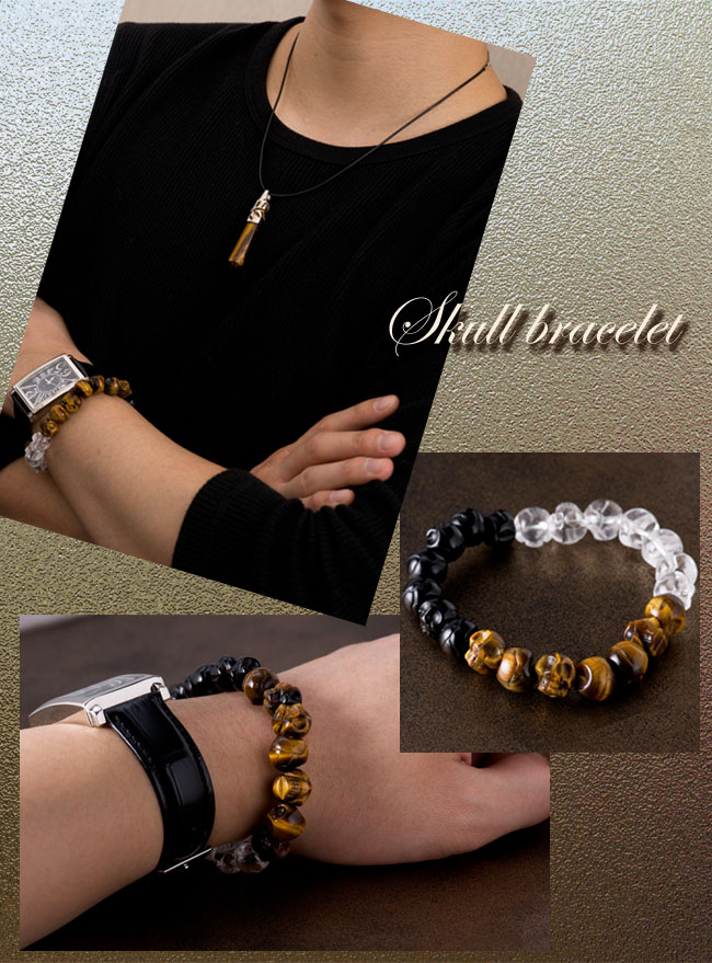 楽天市場】天然 タイガーアイ オニキス 水晶 ブレスレット