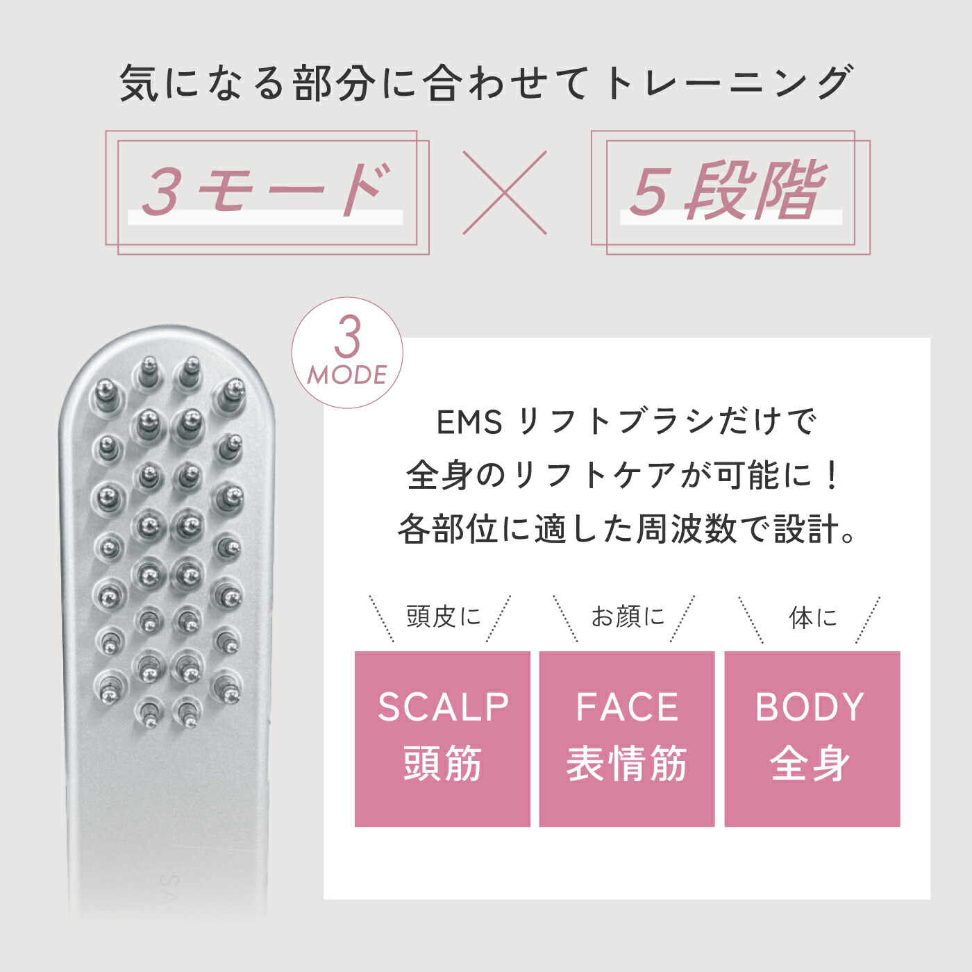 楽天市場】サロニア EMSリフトブラシ 美顔器 ems リフトアップ ハリ