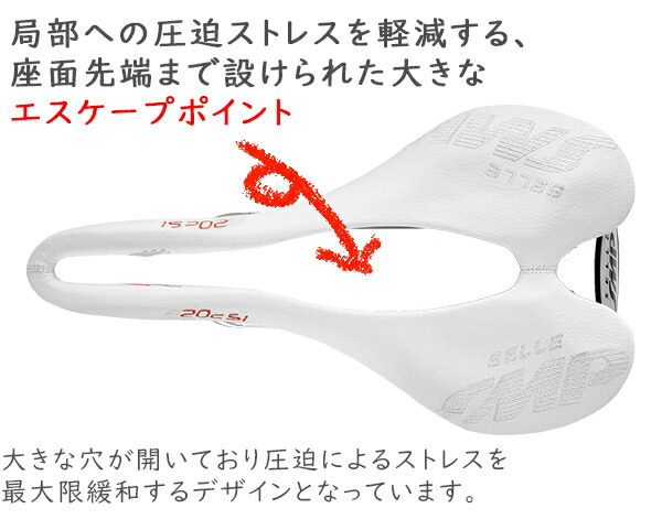 楽天市場】サドル 自転車 SELLE SMP F20Cs.i. ホワイト 穴あきサドル
