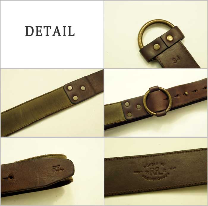 楽天市場】RRL ラルフローレン DOUBLE RL オイルド 真鍮 リング ベルト