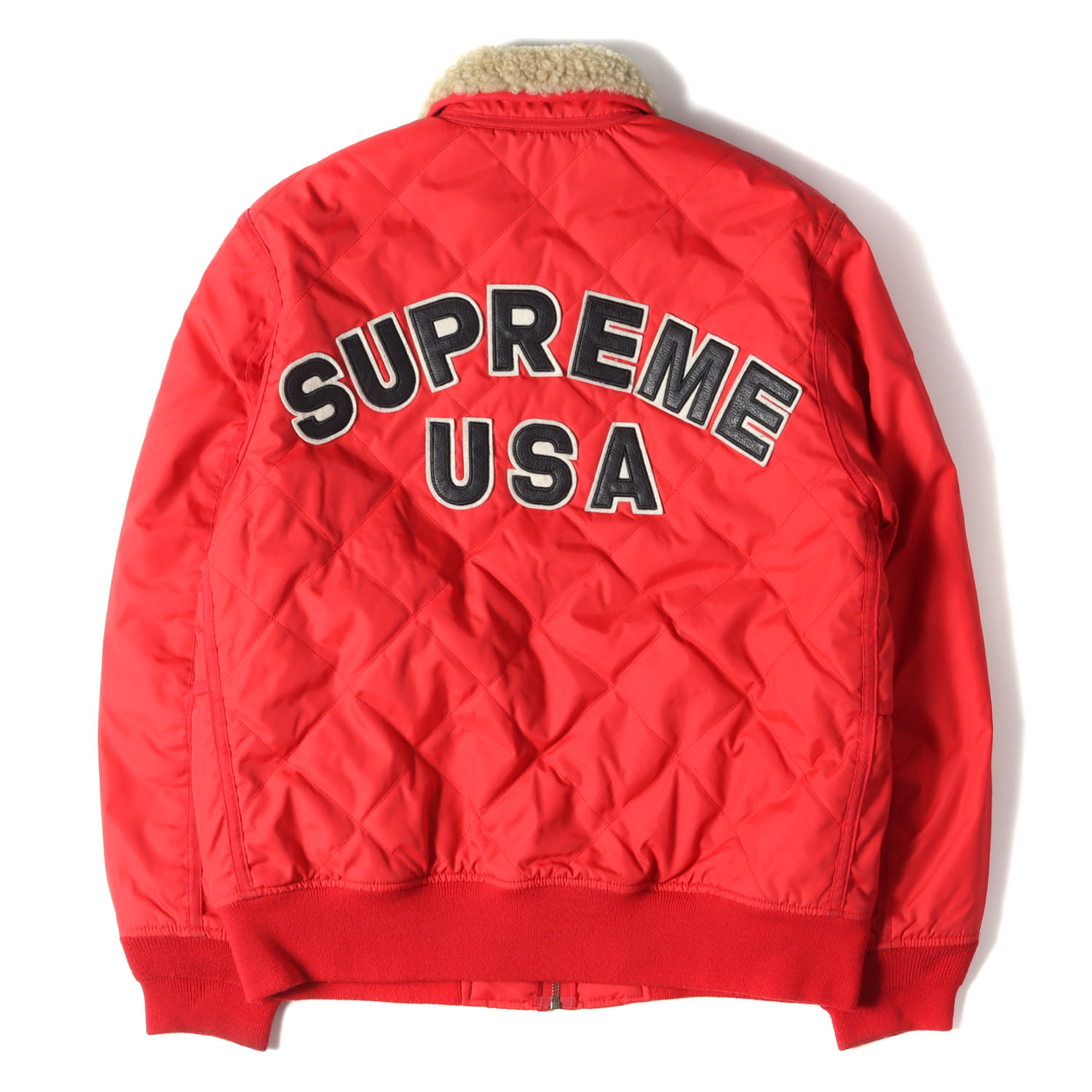 楽天市場】Supreme シュプリーム ジャケット レザーロゴ 襟ボア