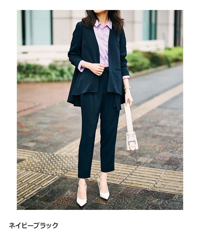 楽天市場】パンツスーツ M L LL 3L ＜2点セット＞洗える！フレアー