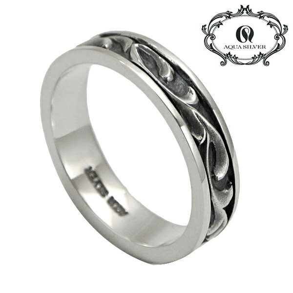 AQUA SILVER シルバー925 波 トライバル バイカー SV925 AQUA SILVER