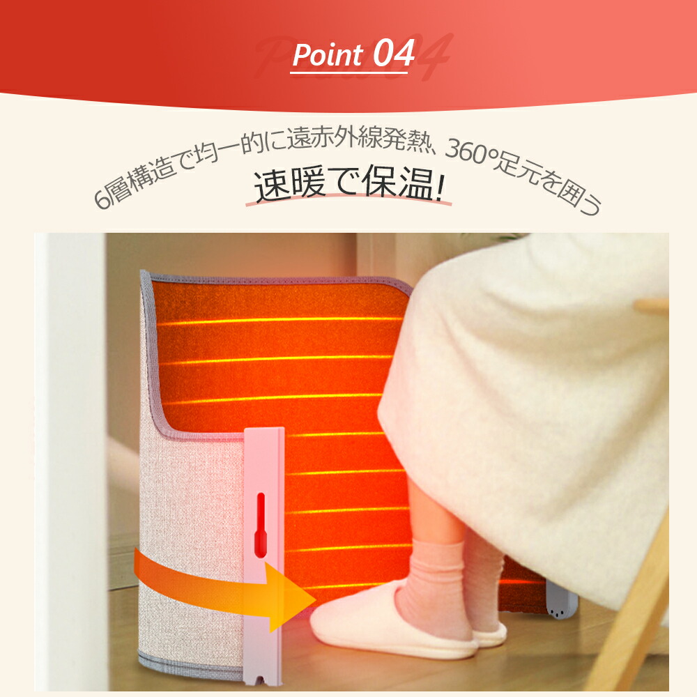 楽天市場】【クーポンで4,080円】 パネルヒーター 足元 360°囲む 遠