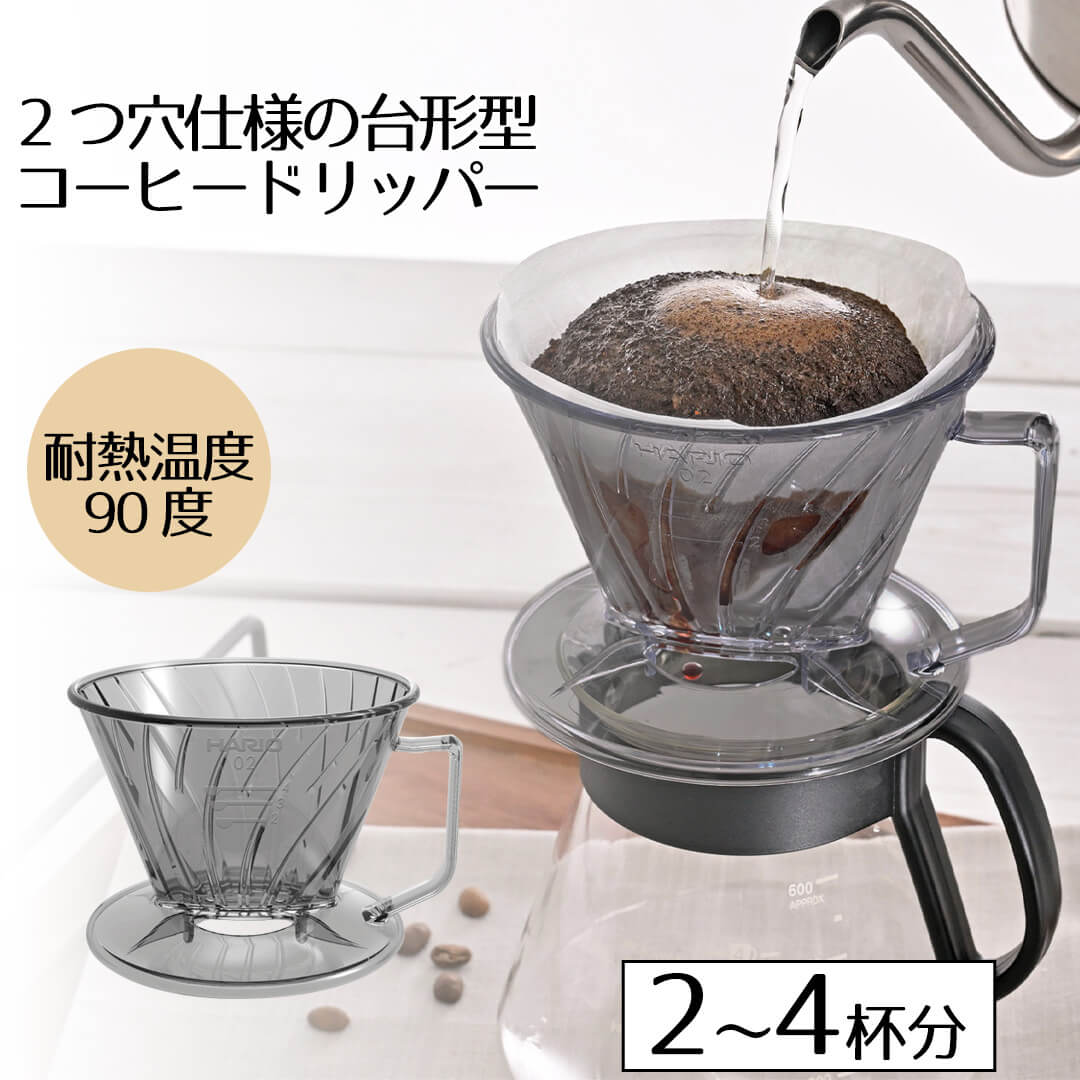 楽天市場】コーヒードリッパー メモリ付き 02 2人〜4人用 クリアグレー