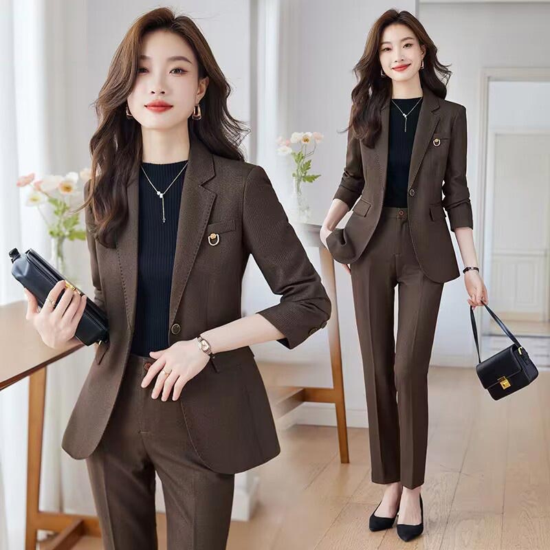 楽天市場】送料無料 全3色 スーツ レディース パンツスーツ ブラウン