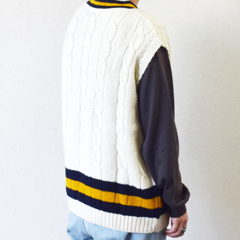 楽天市場】ベスト チルデンニット Vネック セーター ユニセックス