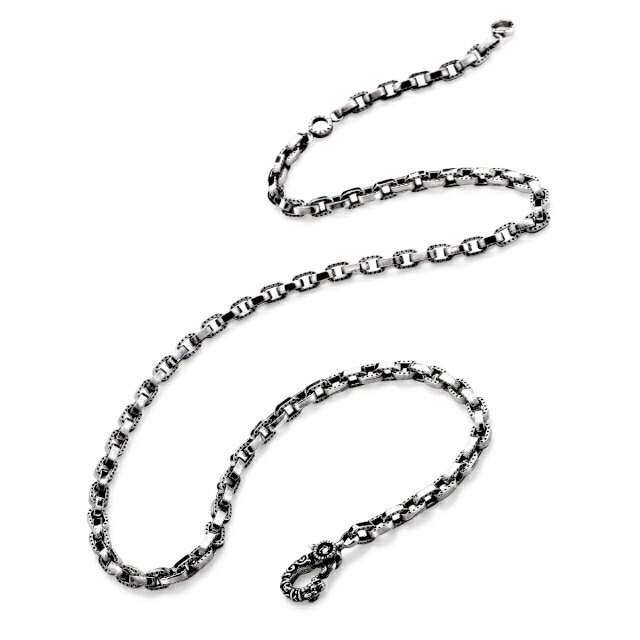 レザーズ&トレジャーズ ハーフエングレイブリンクチェーン 50センチ