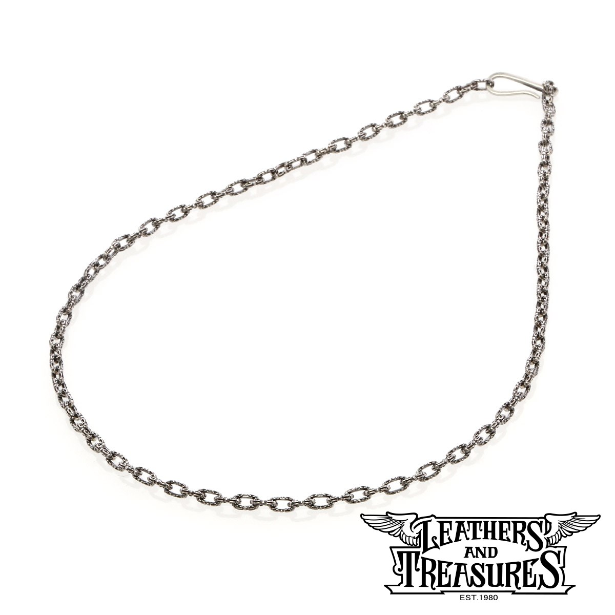 レザーズ&トレジャーズ ハーフエングレイブリンクチェーン 50センチ
