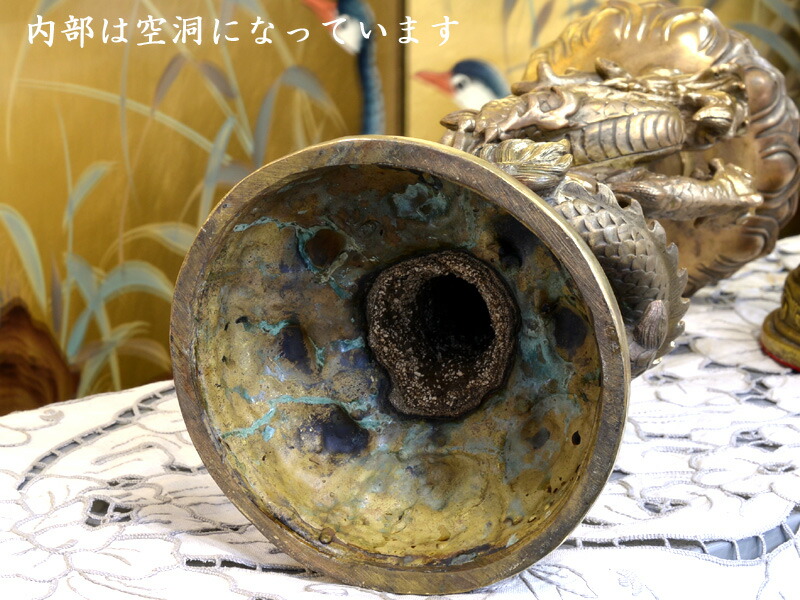 楽天市場】燭台 銅製金龍燭台（太）一対 : 中国貿易CTCオンラインShop