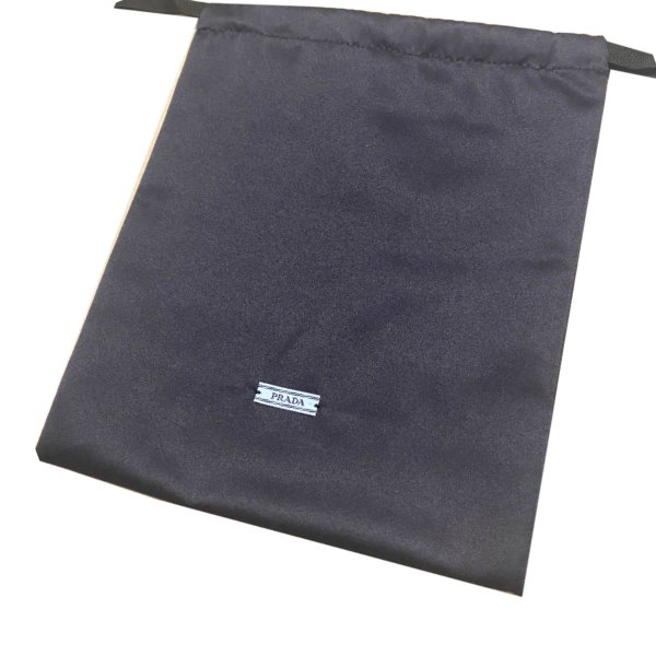楽天市場】PRADA プラダ 保存袋 巾着袋 ブラック 濃紺 ロゴタグ バッグ