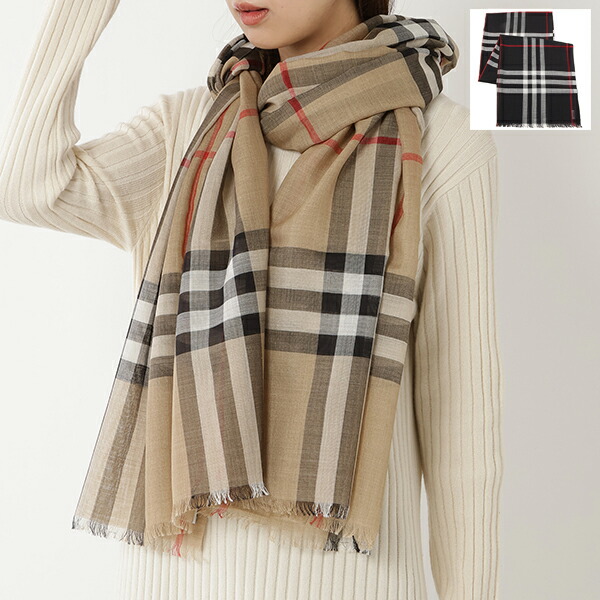 楽天市場】バーバリー マフラー ジャイアントチェック スカーフ ウール