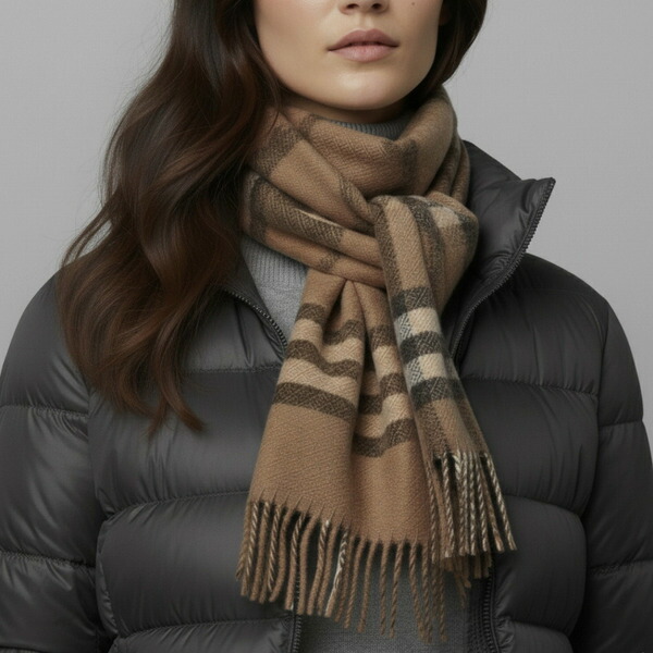 楽天市場】バーバリー マフラー ジャイアントチェック柄 フリンジ