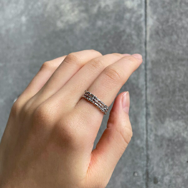 楽天市場】18金 リング 形状記憶 K18 指輪 フリーサイズ ミラーボール