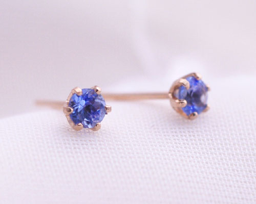 楽天市場】タンザナイト ピアス K10/K18ピンクゴールド 10k/18k PG 18