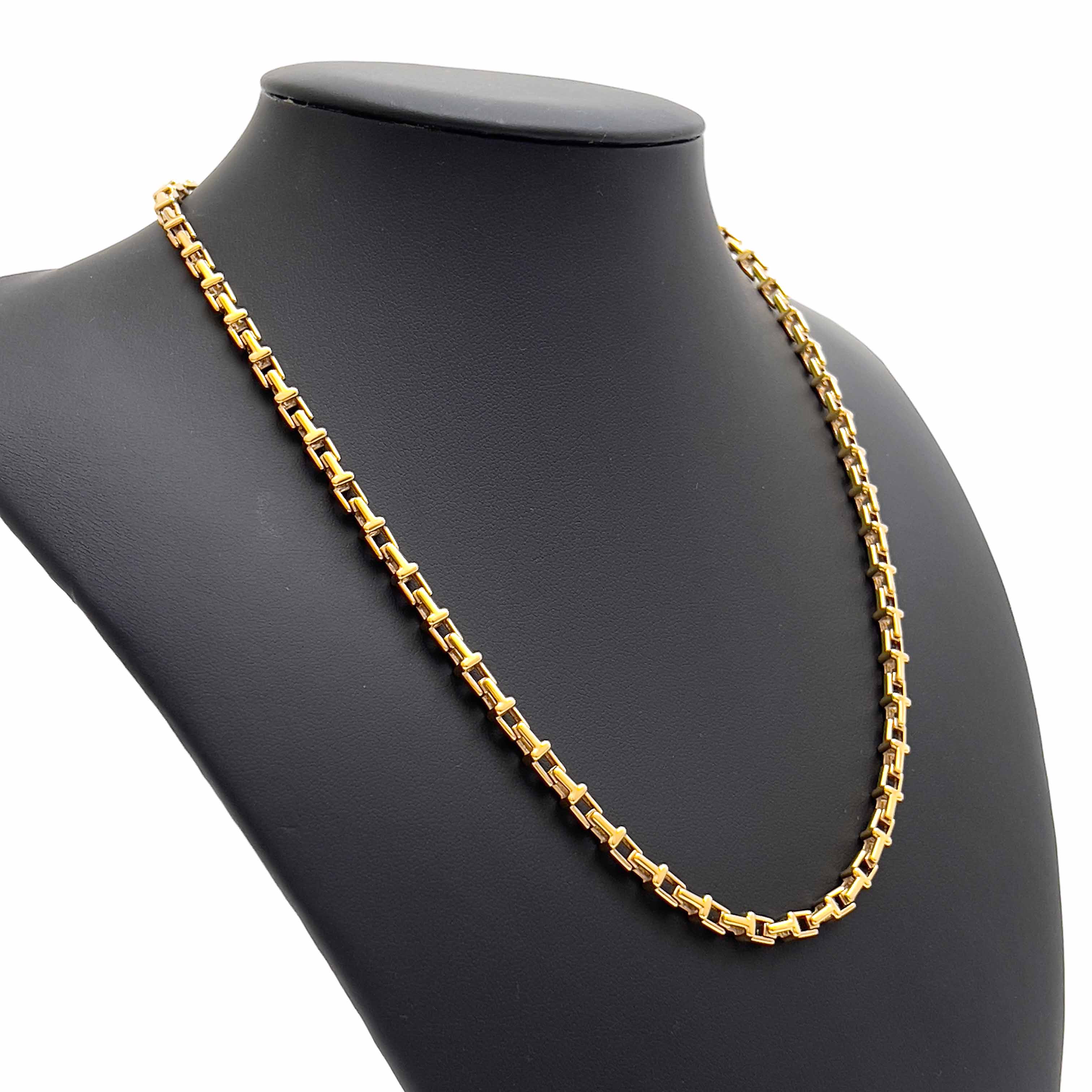 楽天市場】Tiffany&Co ティファニー Tナローチェーン 20inch K18YG