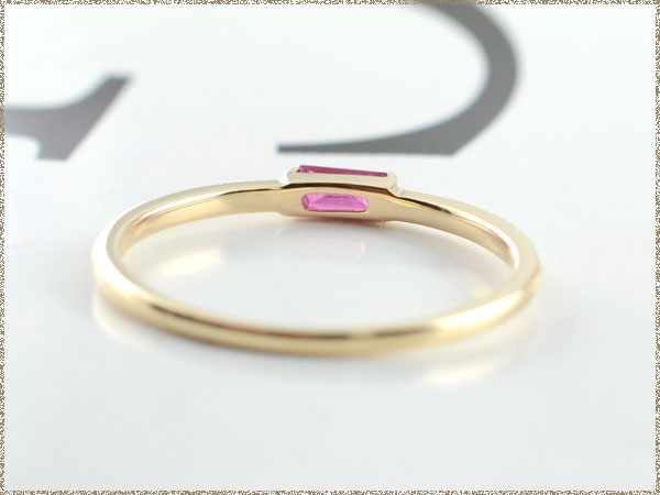 楽天市場】18金 リング バケットカット ルビー 指輪 k18 ゴールド