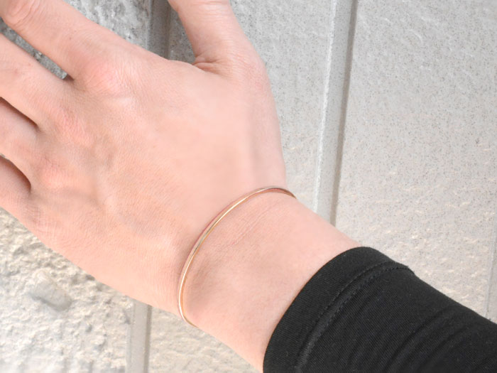 楽天市場】18金 メンズ バングル ブレスレット k18 18k ピンクゴールド