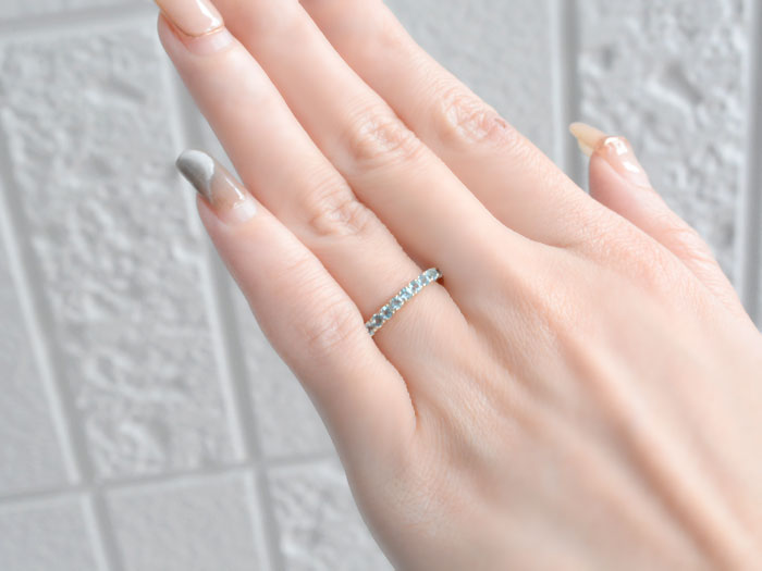 楽天市場】k10 ブルートパーズ リング 指輪 イエローゴールド