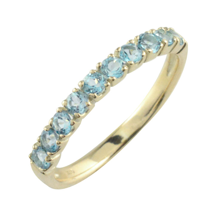 楽天市場】k10 ブルートパーズ リング 指輪 イエローゴールド