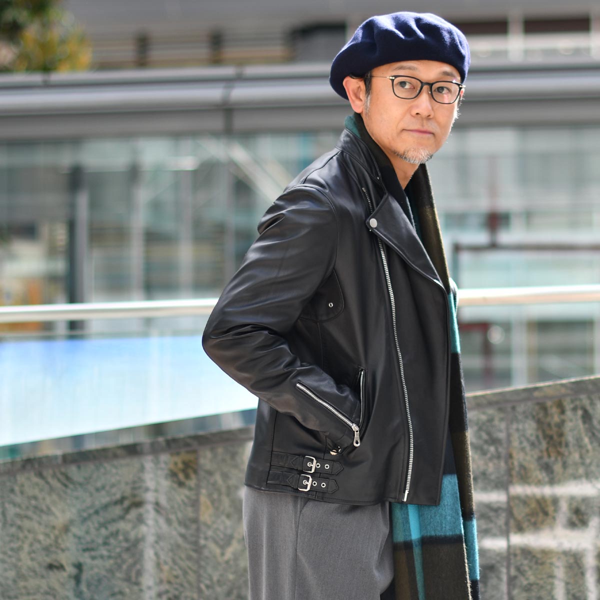 楽天市場】CINQUANTA【チンクアンタ】スタンドカラーダブルライダース