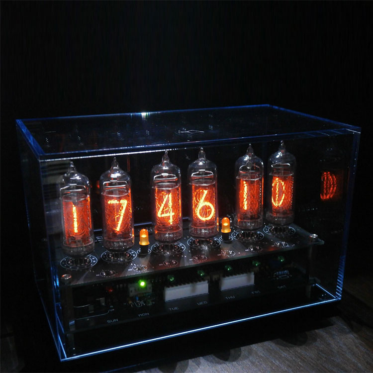 楽天市場】【メーカー直送品】ニキシー管 時計 ME-1L(IN-14)【ニキシー