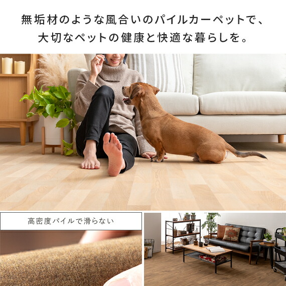 楽天市場】パイルカーペット パイル フローリング調 ウッド調 木目